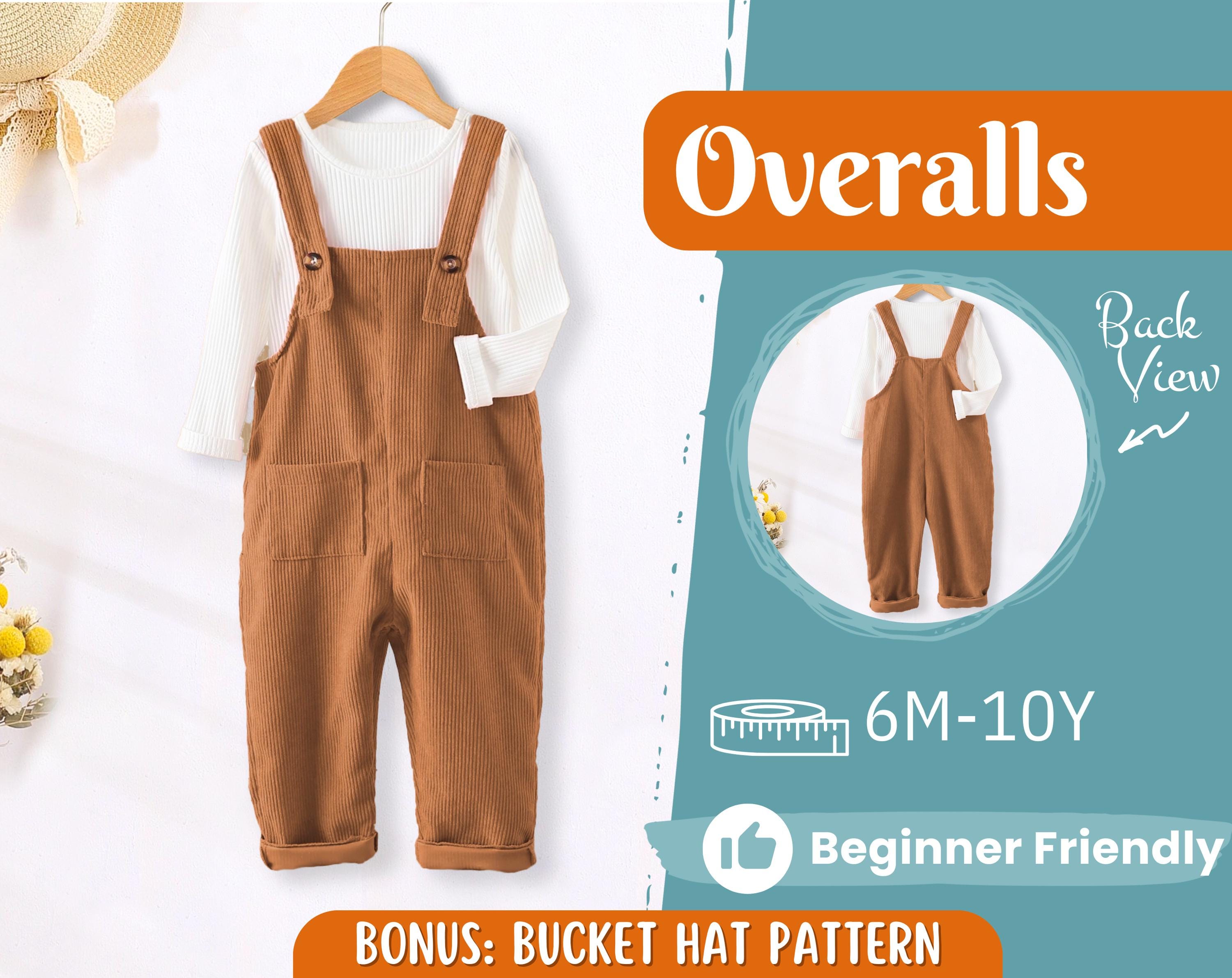 Overalls Sewing Pattern for Kids, Overalls Pattern, Kids Pattern, Jumpsuit Pattern, Beginner Pattern, Sewing Pattern Toddlers, Baby Pattern