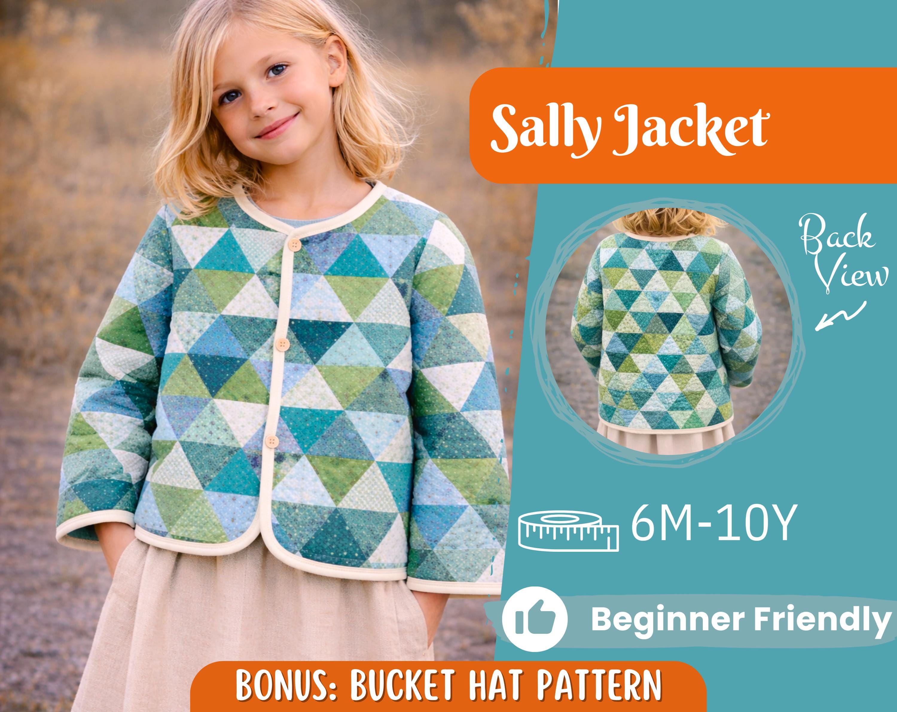 Jacket Sewing Pattern for Kids, Jacket Pattern, Kids Pattern, PDF Pattern, Beginner Pattern, Sewing Pattern Toddlers, Quilted Jacket Pattern