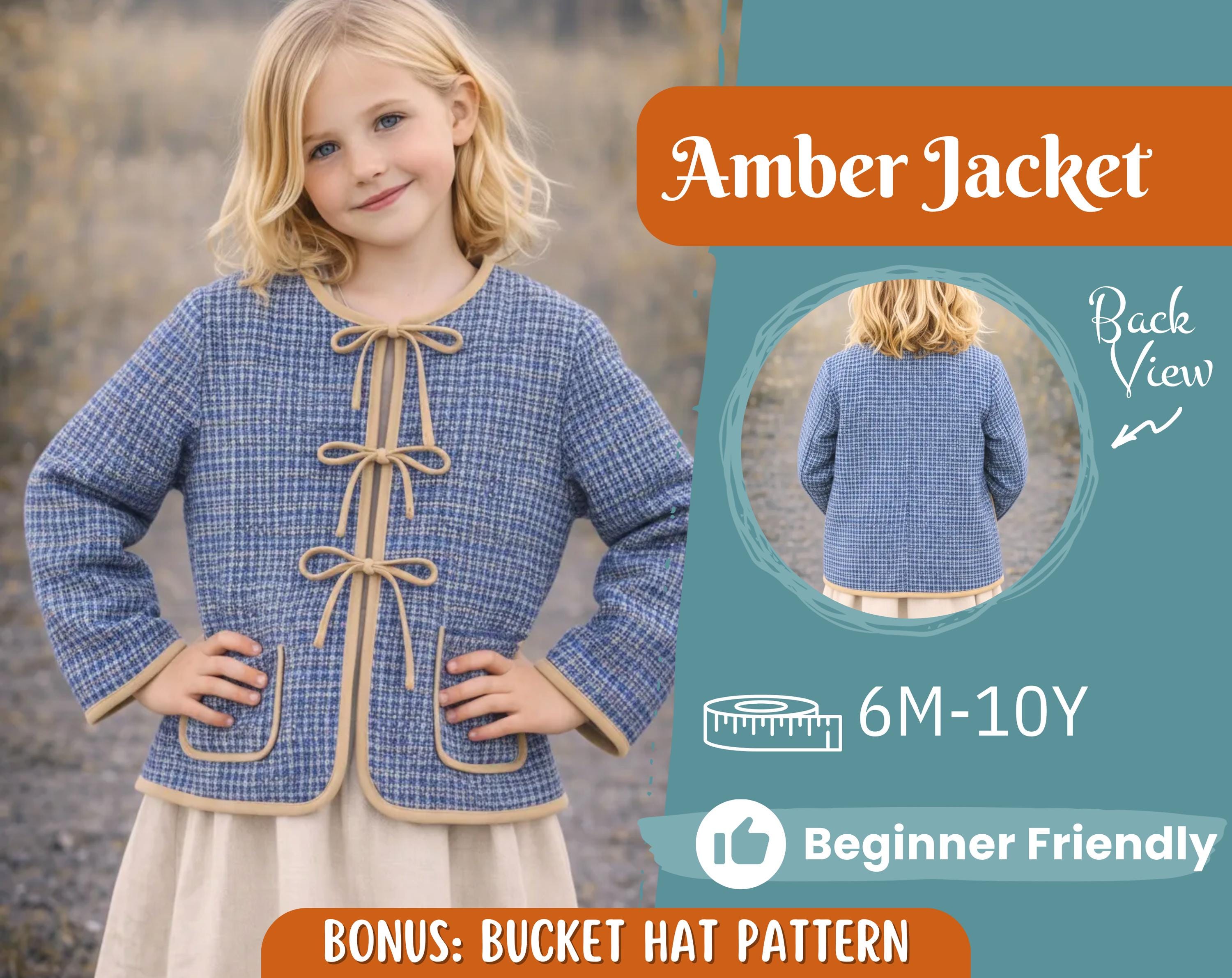 Jacket Sewing Pattern for Kids, Jacket Pattern, Kids Pattern, PDF Pattern, Beginner Pattern, Sewing Pattern Toddlers, Kids Quilted Jacket