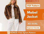 Women Jacket Sewing Pattern, Lined Jacket Pattern, Women Jacket Sewing Pattern, Crop Jacket, Short Jacket, Women Coat Sewing Pattern