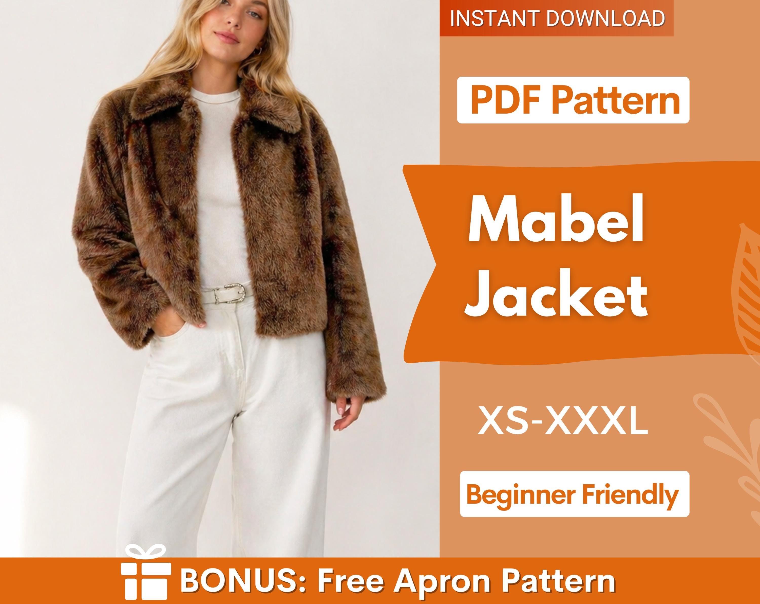 Women Jacket Sewing Pattern, Lined Jacket Pattern, Women Jacket Sewing Pattern, Crop Jacket, Short Jacket, Women Coat Sewing Pattern