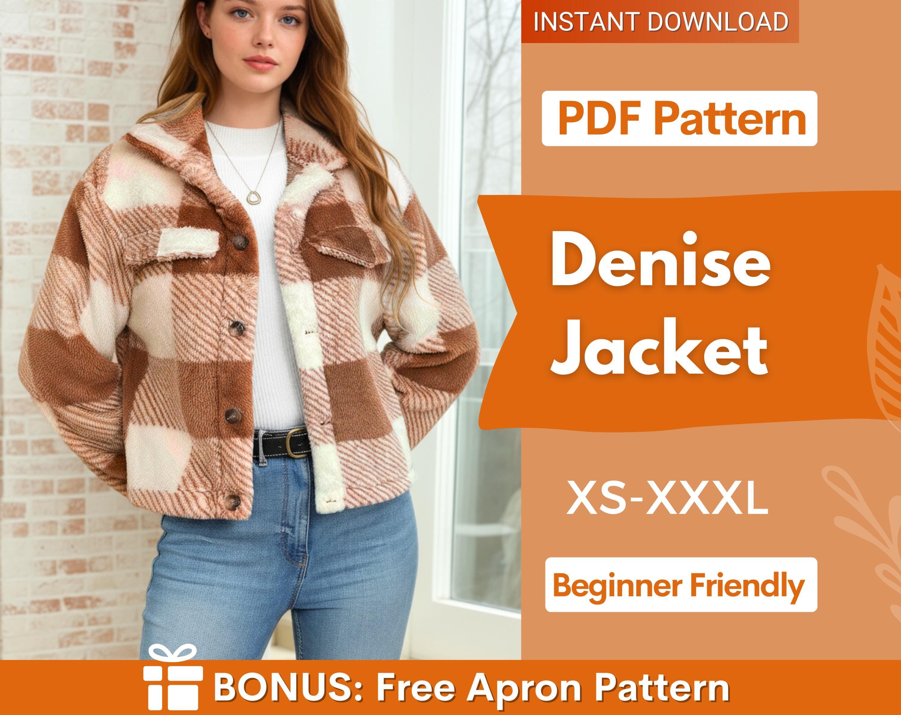 Jacket Sewing Pattern, Women Sewing Pattern, Teddy Jacket Pattern, Button Jacket, Beginner Sewing Pattern, Sewing Pattern Jacket Coat