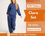 Oversized Hoodie and Joggers Sewing Pattern, Hoodie Pattern, Joggers Pattern, Hoodie Joggers Set, Sweatpants Pattern, Women Sewing Pattern