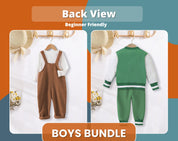 Boys Bundle, Kids Pattern, Sewing Patterns for Kids, PDF Pattern, Beginner Pattern, Romper Pattern, Kids Sewing Patterns, Shirt Pattern