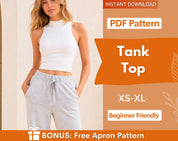 Tank Top Pattern, Crop Top Pattern, Sewing Patterns, Women Patterns, Tank Top Sewing Pattern, Mock Neck Top Pattern, Crop Tank Top Pattern