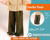 Flared Pants Sewing Pattern for Kids, Flared Pants Pattern, Kids Pattern, Baby Sewing Pattern, Beginner Pattern, Elastic Waistband Pants