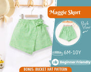 Skort Sewing Pattern for Kids, Skort Pattern, Kids Pattern, PDF Pattern, Beginner Pattern, Sewing Pattern Toddlers, Baby Pattern, Girl Skirt