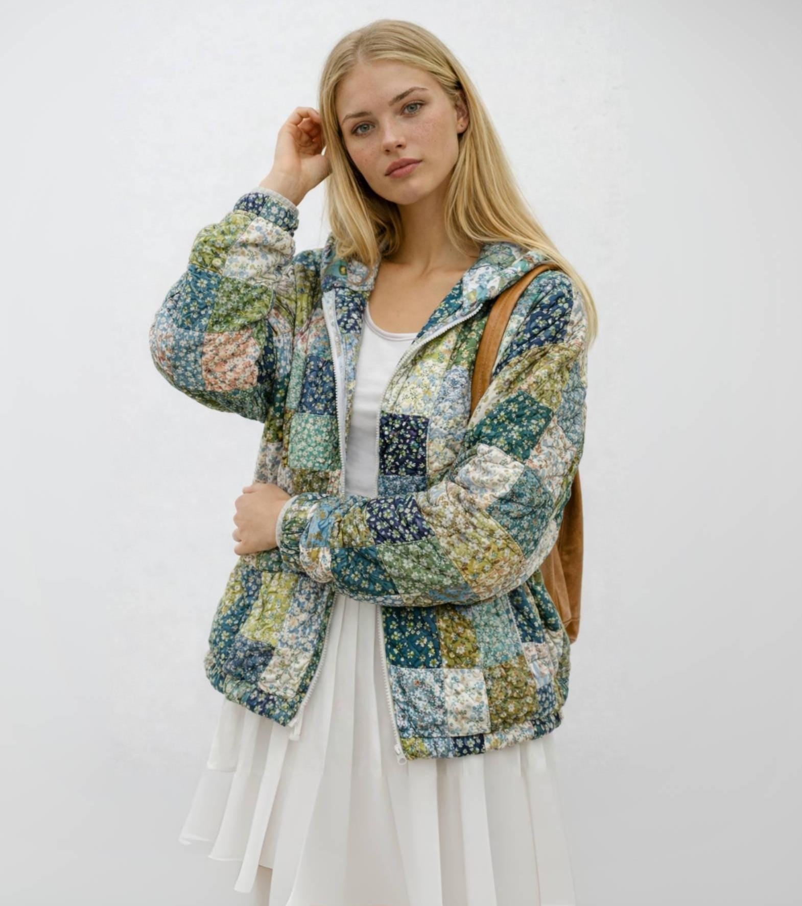 Jacket with Hoodie Sewing Pattern | Coat Pattern | Sewing Patterns | Quilted Jacket Pattern | Hooded Jacket Coat | Women Jacket
