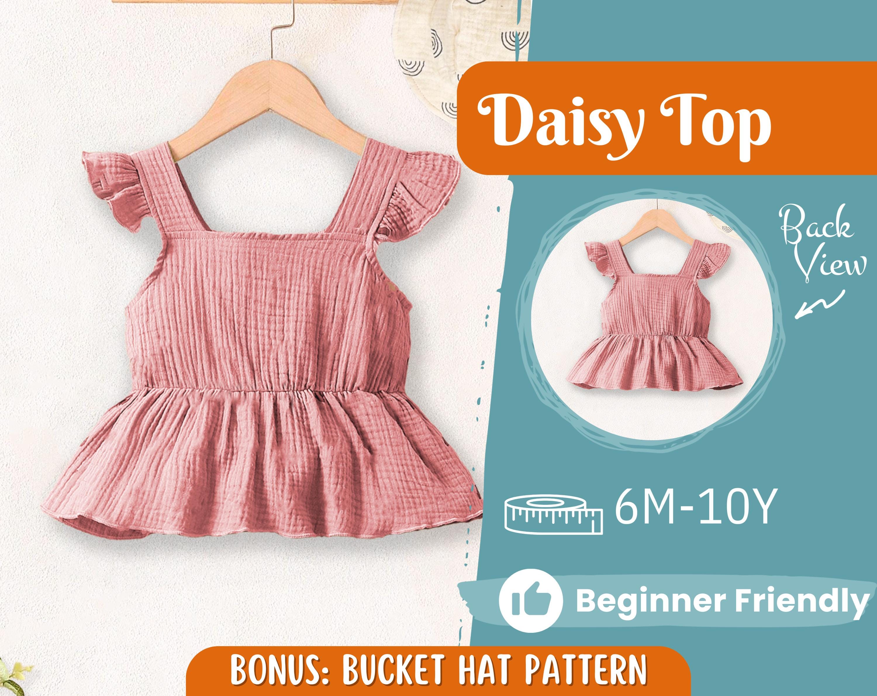 Top Sewing Pattern for Kids, Top Pattern, Kids Pattern, Girl Pattern, Beginner Pattern, Sewing Pattern Toddlers, Baby Pattern, Ruffle Top