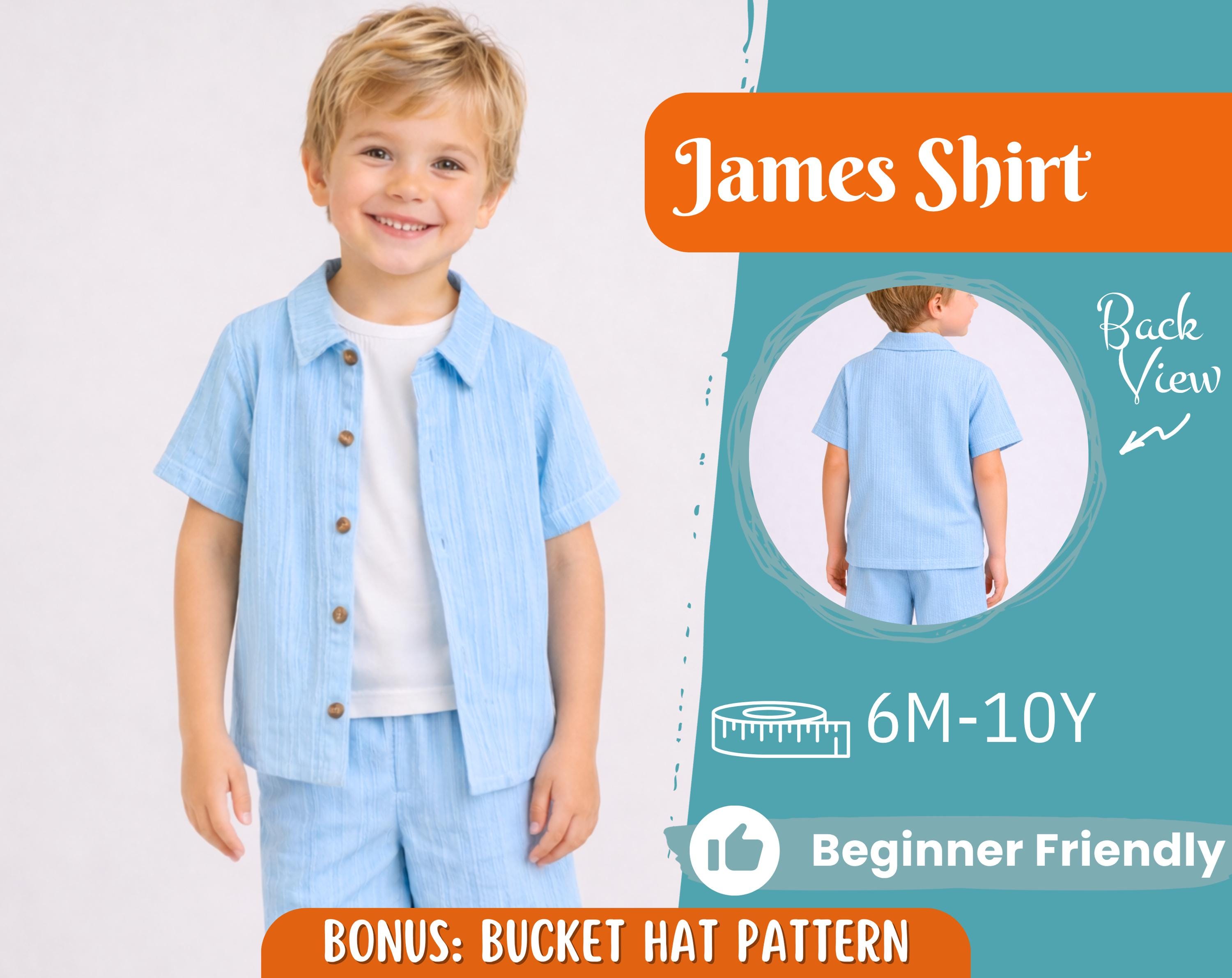 Shirt Sewing Pattern for Kids, Boy's Shirt Pattern, Kids Pattern, PDF Pattern, Beginner Pattern, Sewing Pattern Toddlers, Kids Shirt Pattern