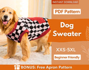 Dog Sweater Pattern, Dog Pattern, Dog Sewing Pattern, Dog Vest, Pattern for dog, Dog Jacket Pattern, Dog Top Pattern, Dog Sweatshirt