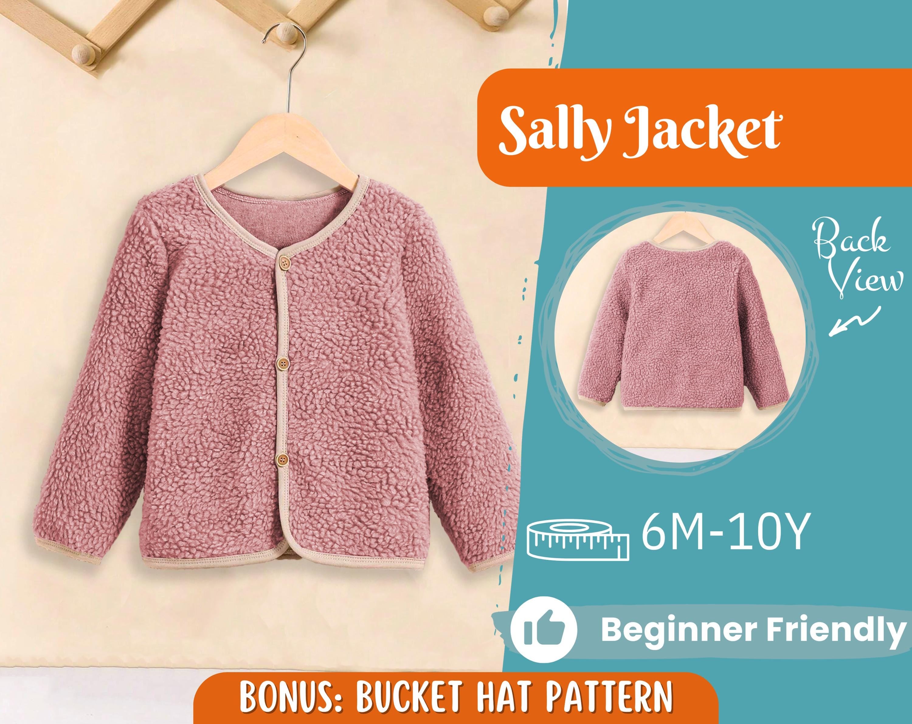 Jacket Sewing Pattern for Kids, Jacket Pattern, Kids Pattern, PDF Pattern, Beginner Pattern, Sewing Pattern Toddlers, Jacket Kids Pattern