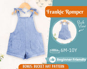 Romper Sewing Pattern for Kids, Romper Pattern, Kids Pattern, Overalls Pattern, Beginner Pattern, Sewing Pattern Toddlers, Baby Pattern