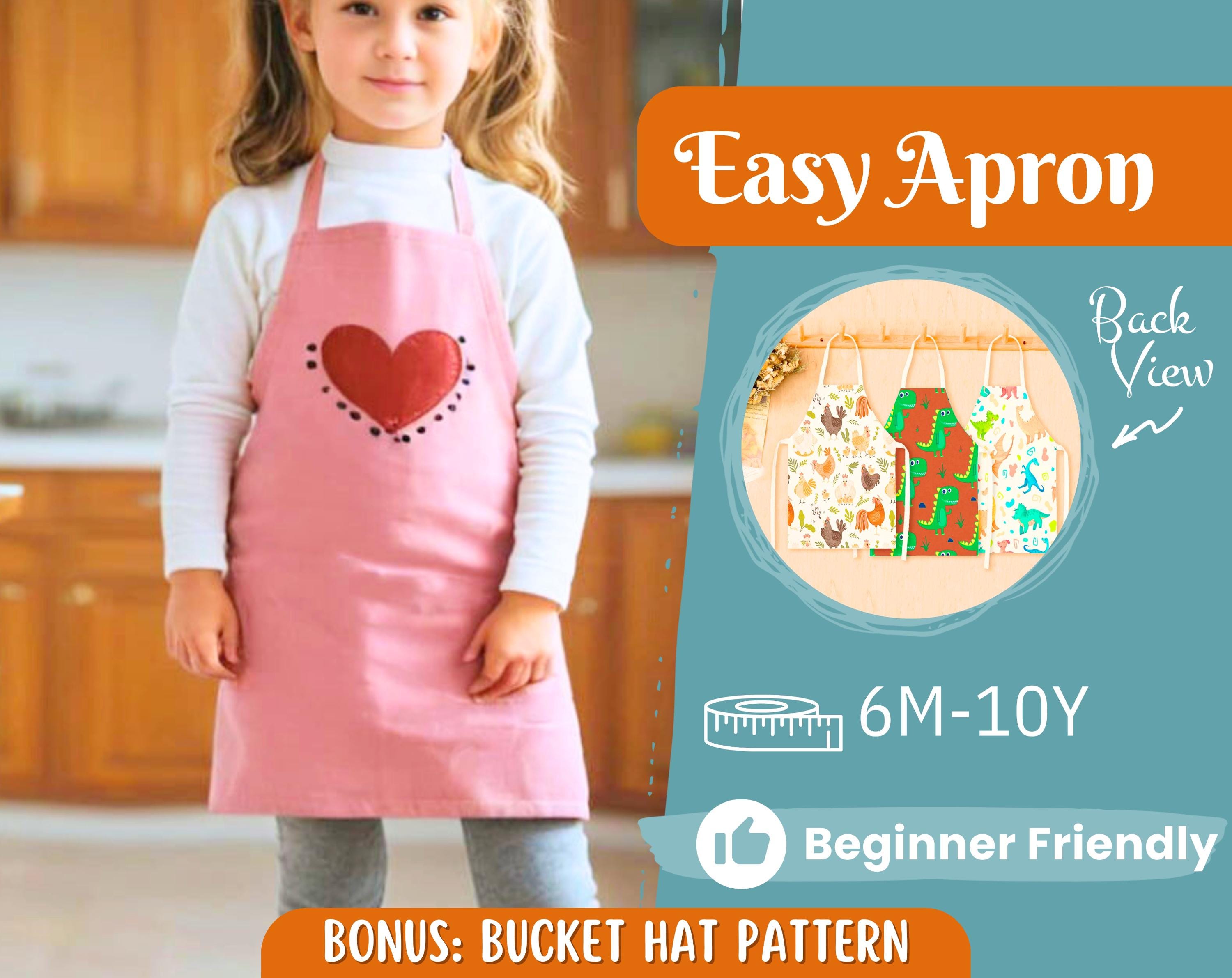 Apron Sewing Pattern for Kids, Apron Pattern, Kids Pattern, Pinafore Pattern, Beginner Pattern, Sewing Pattern Toddlers, Baby Sewing Pattern