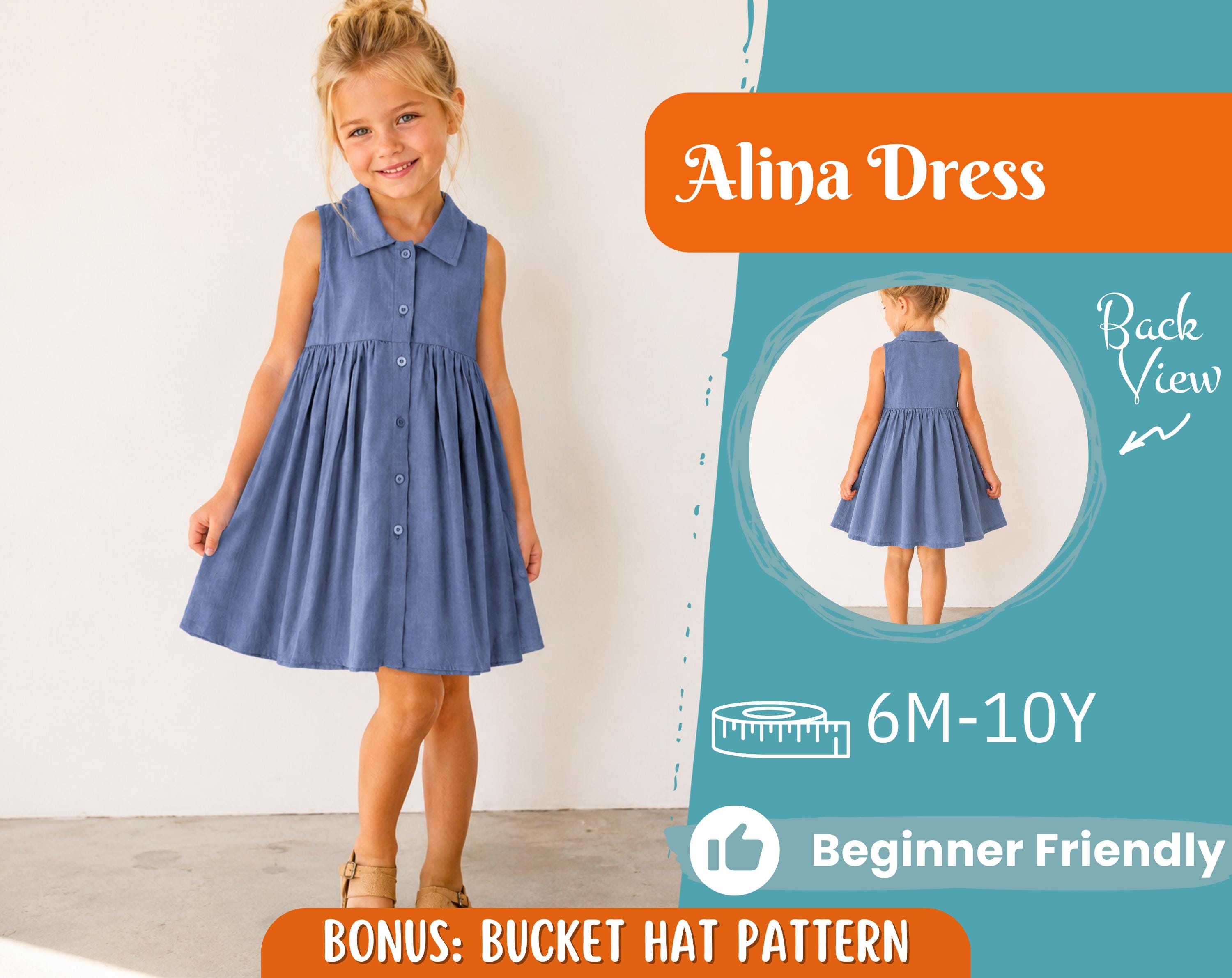 Dress Sewing Pattern for Kids, Dress Pattern, Kids Pattern, Summer Dress Pattern, Beginner Pattern, Sewing Pattern Toddlers, Baby Pattern
