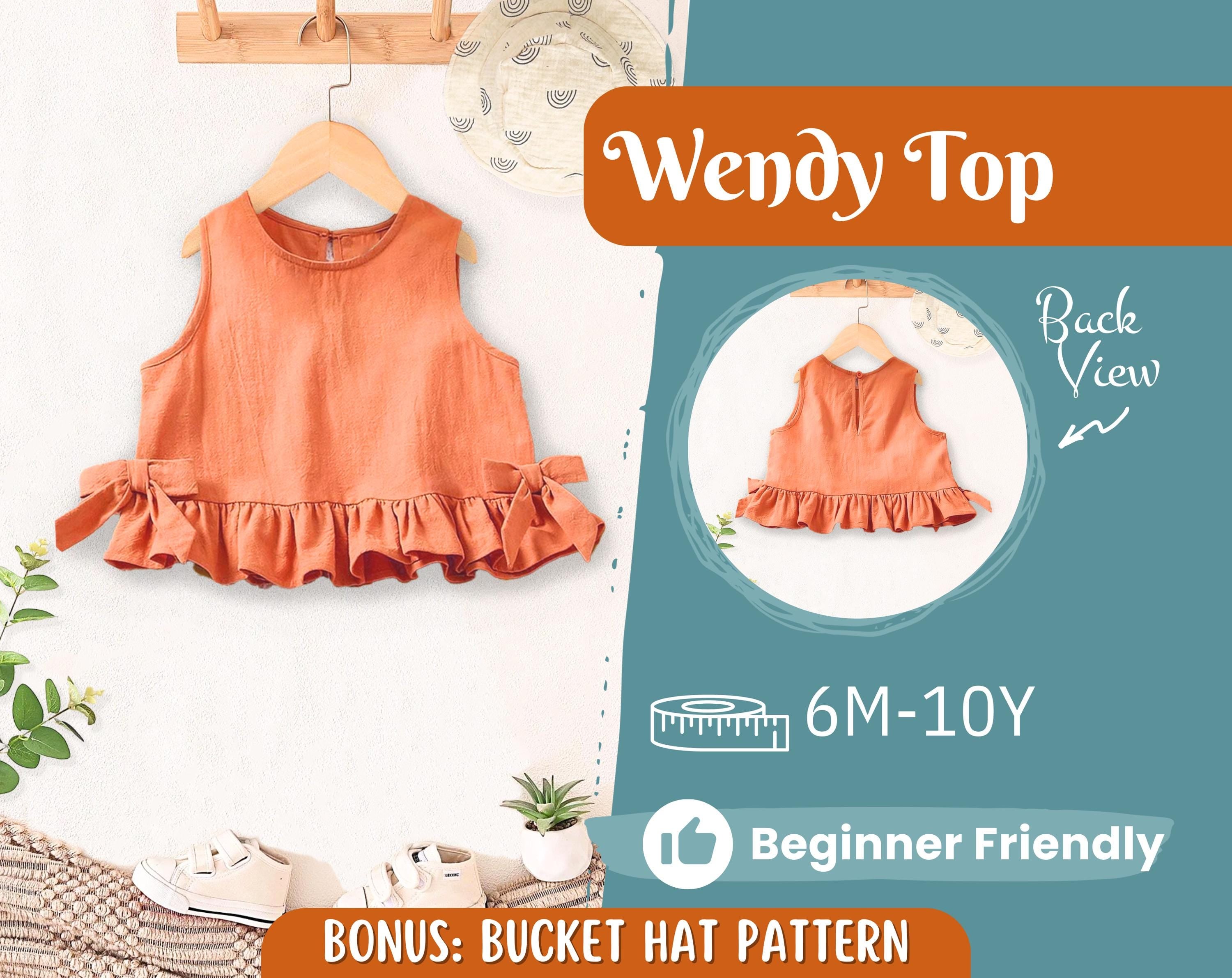Top Sewing Pattern for Kids, Top Pattern, Kids Pattern, Girl Pattern, Beginner Pattern, Sewing Pattern Toddlers, PDF Pattern