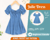 Dress Sewing Pattern for Kids, Dress Pattern, Kids Pattern, Summer Dress Pattern, Beginner Pattern, Sewing Pattern Toddlers, Baby Pattern