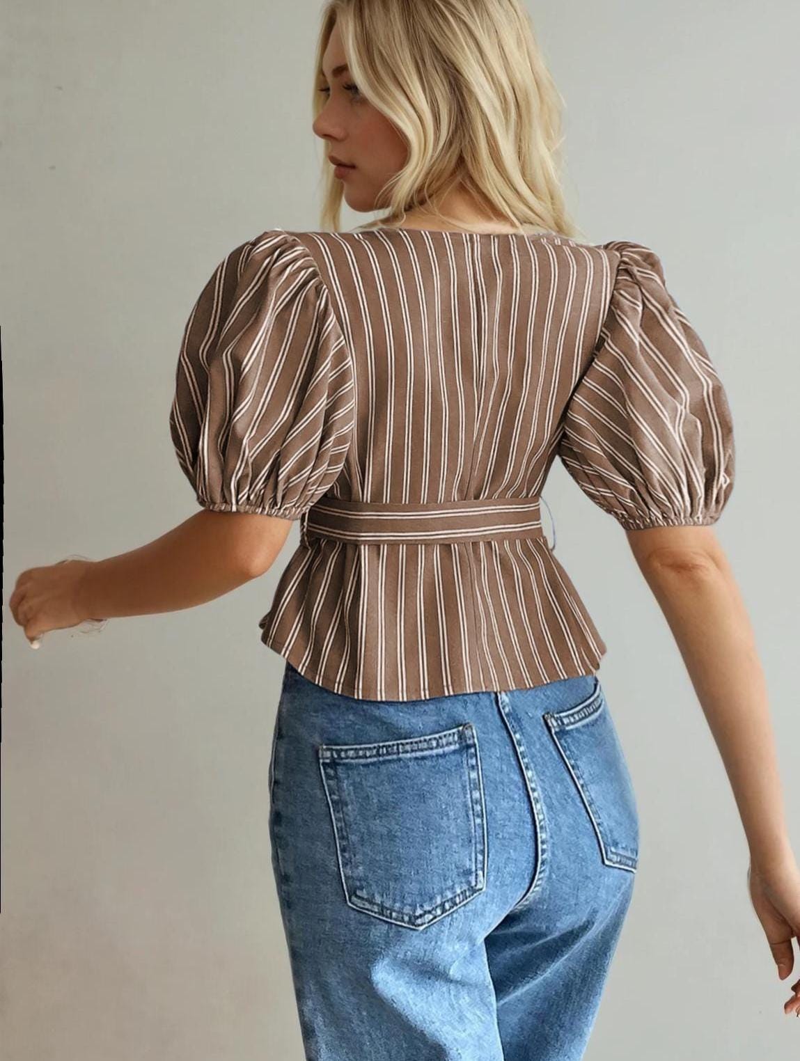 Wrap Top Sewing Pattern | Top Pattern | Women Sewing Pattern | Blouse Pattern | Sewing Patterns Women Blouse | Tie Top Blouse Women Pattern