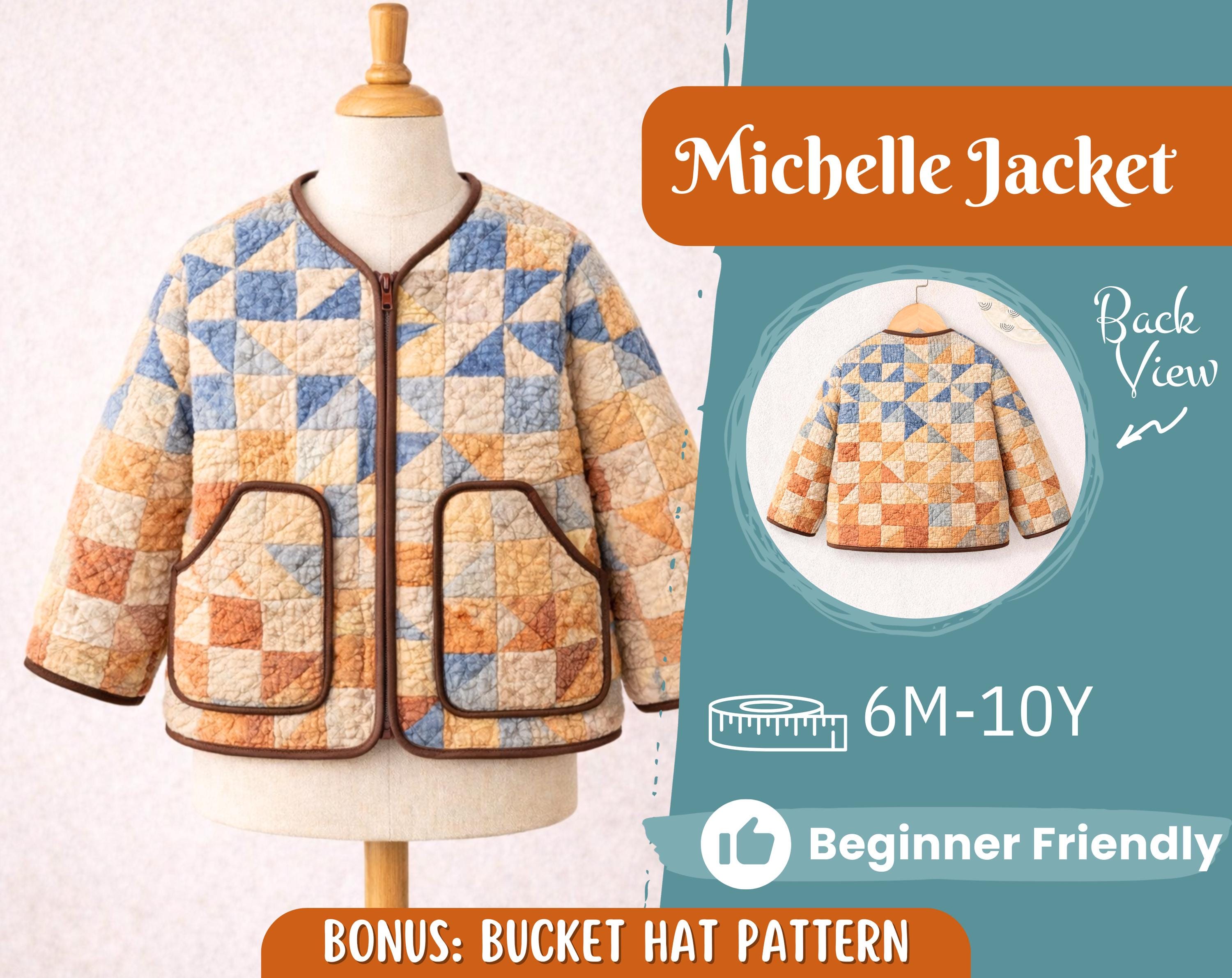 Quilted Jacket Sewing Pattern for Kids, Coat Pattern, Kids Pattern, PDF Pattern, Beginner Pattern, Sewing Pattern Toddlers, Quilted Pattern
