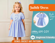 Dress Sewing Pattern for Kids, Dress Pattern, Kids Pattern, Summer Dress Pattern, Beginner Pattern, Sewing Pattern Toddlers, Baby Pattern
