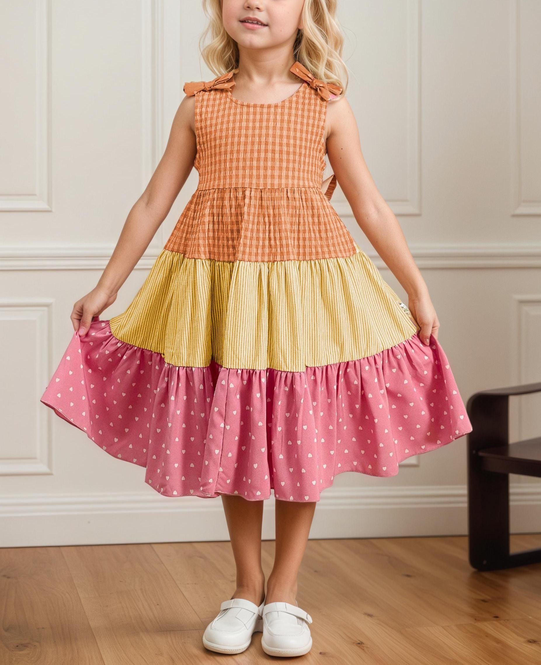 Dress Sewing Pattern for Kids, Dress Pattern, Kids Pattern, Long Dress Pattern, Beginner Pattern, Sewing Pattern Toddlers, PDF Pattern