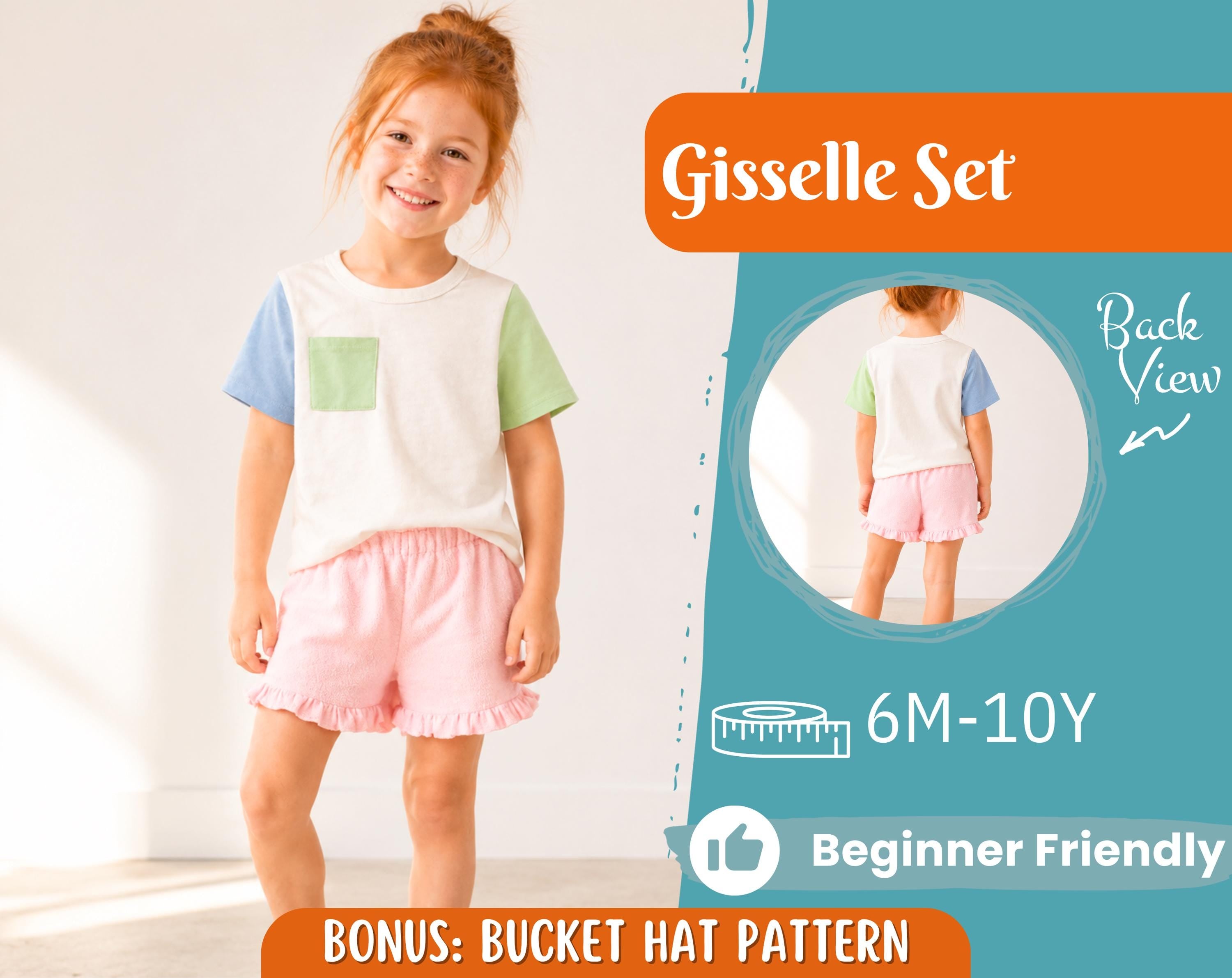 Top and Shorts Pattern for Kids, Top Pattern, Kids Pattern, PDF Pattern, Beginner Pattern, Sewing Pattern Toddlers, Shorts Pattern, Easy Top