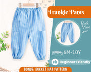 Pants Sewing Pattern for Kids, Elastic Waistband Pants Pattern, Kids Pattern, Baby Sewing Pattern, Beginner Pattern, Sewing Pattern Toddlers