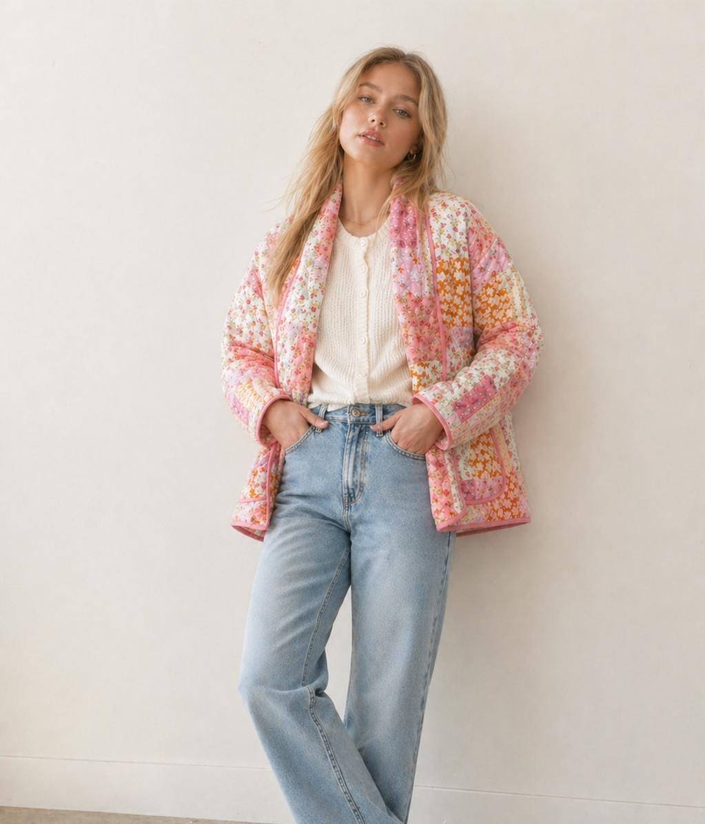 Quilted Jacket Sewing Pattern for Women | Quilted Coat Pattern | Sewing Patterns | Jacket Pattern | Women Sewing Pattern Jacket Coat
