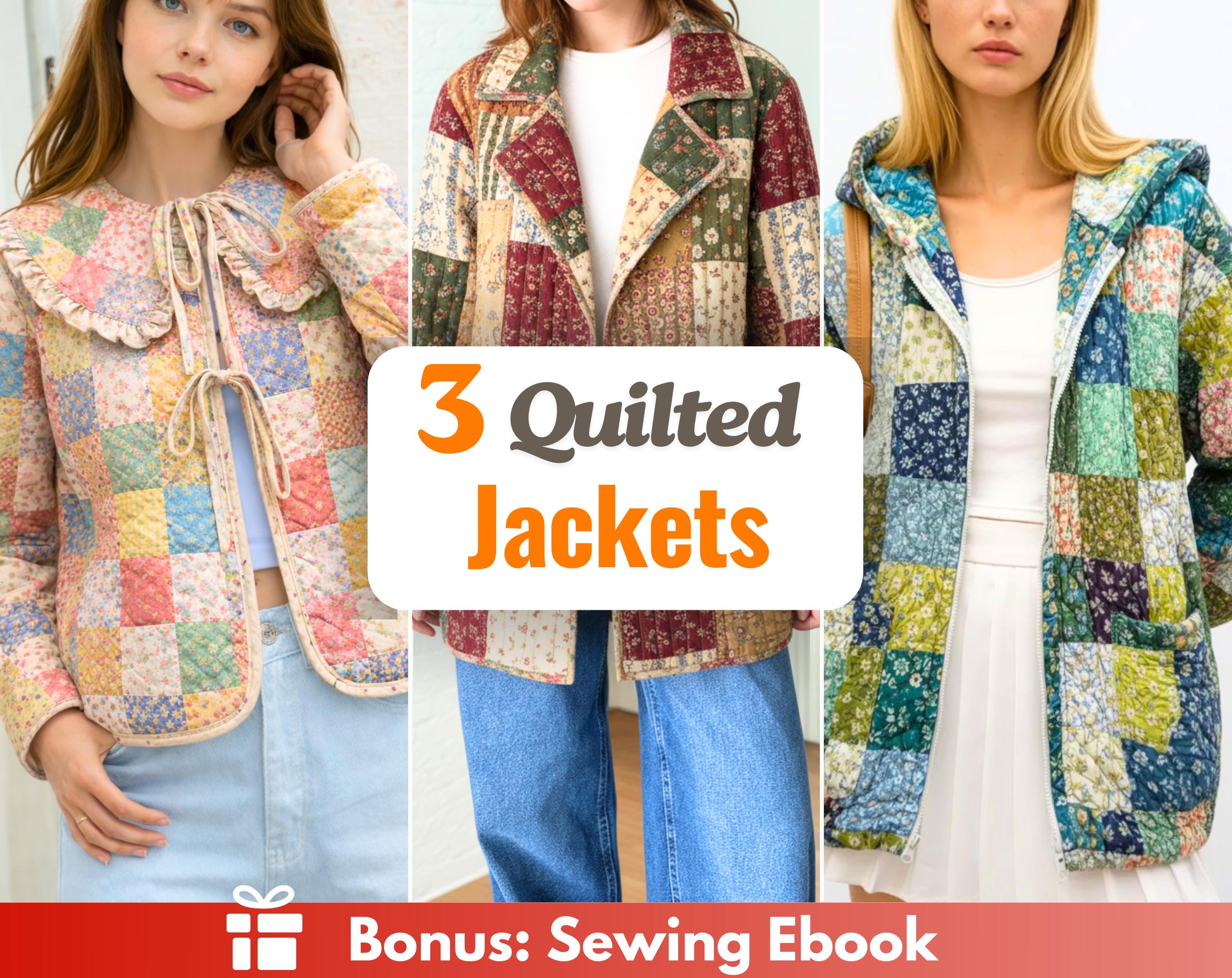 Quilted Jacket Sewing Patterns | Women Patterns | Sewing Patterns | Jacket Sewing Pattern | Coat Pattern | Quilted Coat | Patchwork Patterns