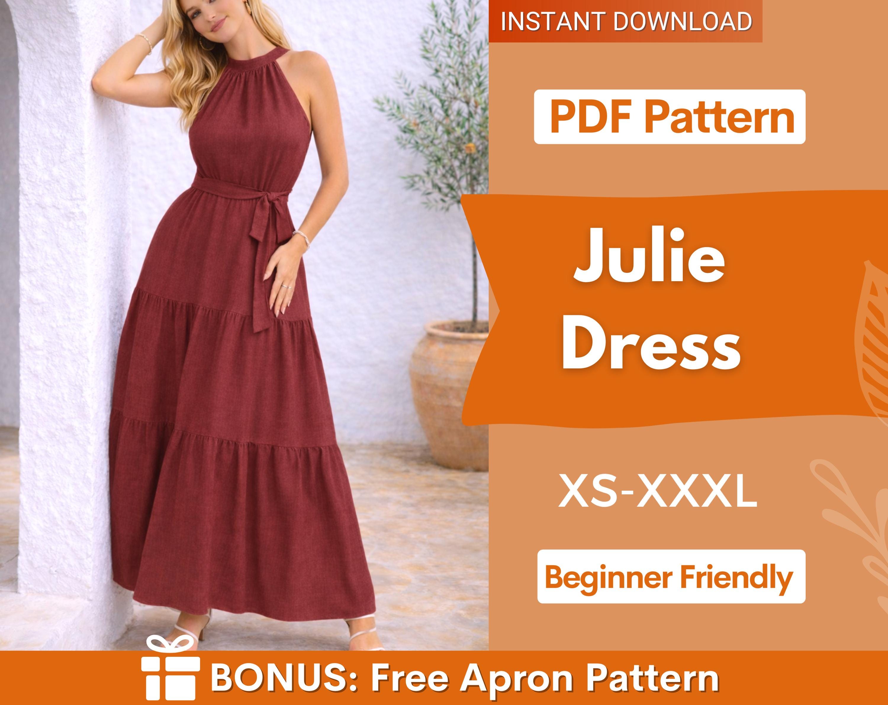 Dress Sewing Pattern | Maxi Halter Neck Dress | Prom Dress Sewing Pattern | Women Sewing Pattern | Summer Dress | Sewing Patterns