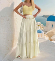Tiered Maxi Skirt Sewing Pattern | Skirt Pattern | High Waist Skirt Pattern | Sewing Patterns | Women Sewing Pattern, Summer Skirt Pattern