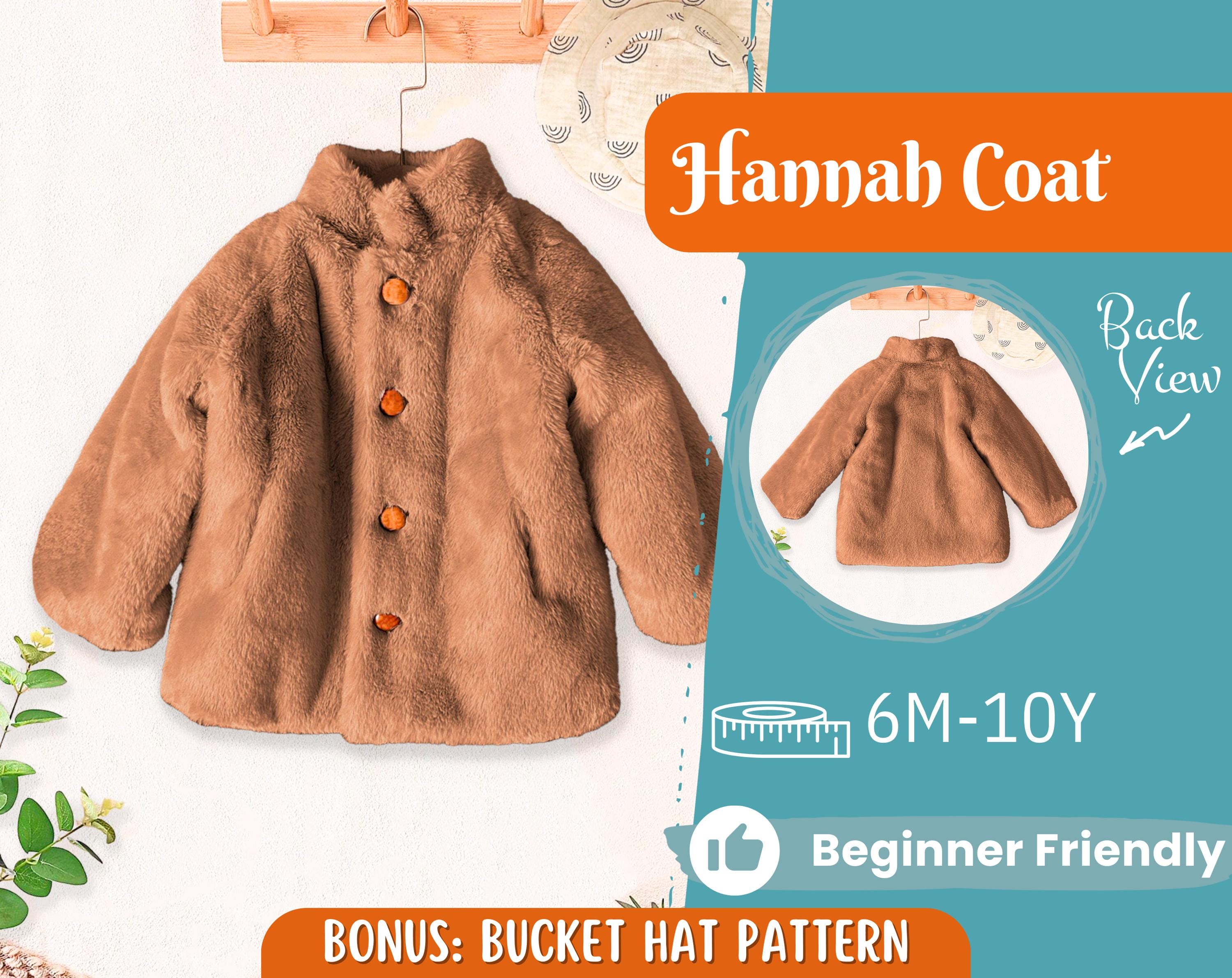 Coat Sewing Pattern for Kids, Girl Coat Pattern, Kids Pattern, PDF Pattern, Beginner Pattern, Sewing Pattern Toddlers, Kids Jacket Pattern