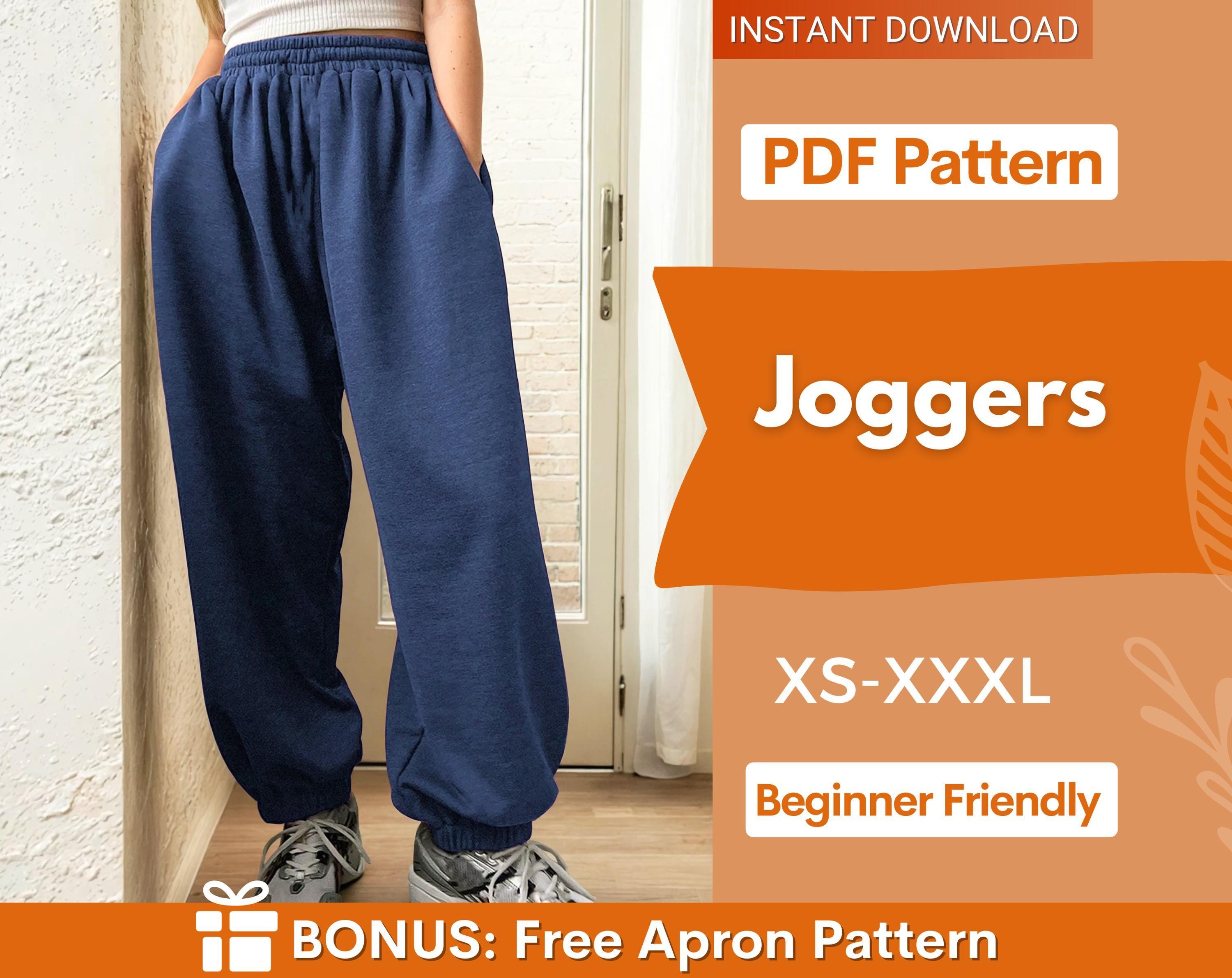 Easy Joggers Sewing Pattern, Joggers Pattern for Women, Sewing Pattern Women,Beginner Jogger Pattern, Sweatpants Pattern, Jogger Pattern