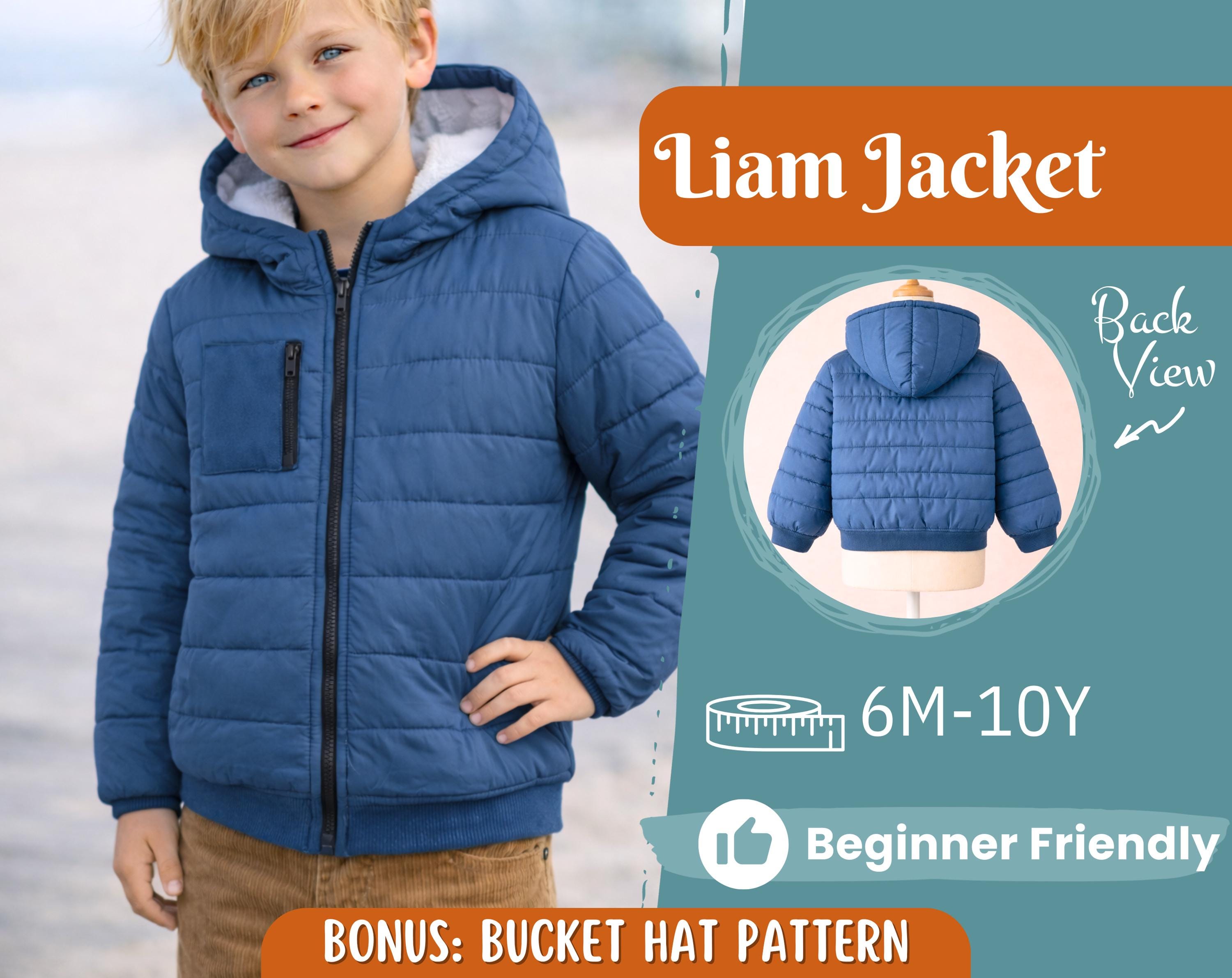 Jacket Sewing Pattern for Kids, Jacket Pattern, Kids Pattern, PDF Pattern, Beginner Pattern, Sewing Pattern Toddlers, Kids Coat Pattern