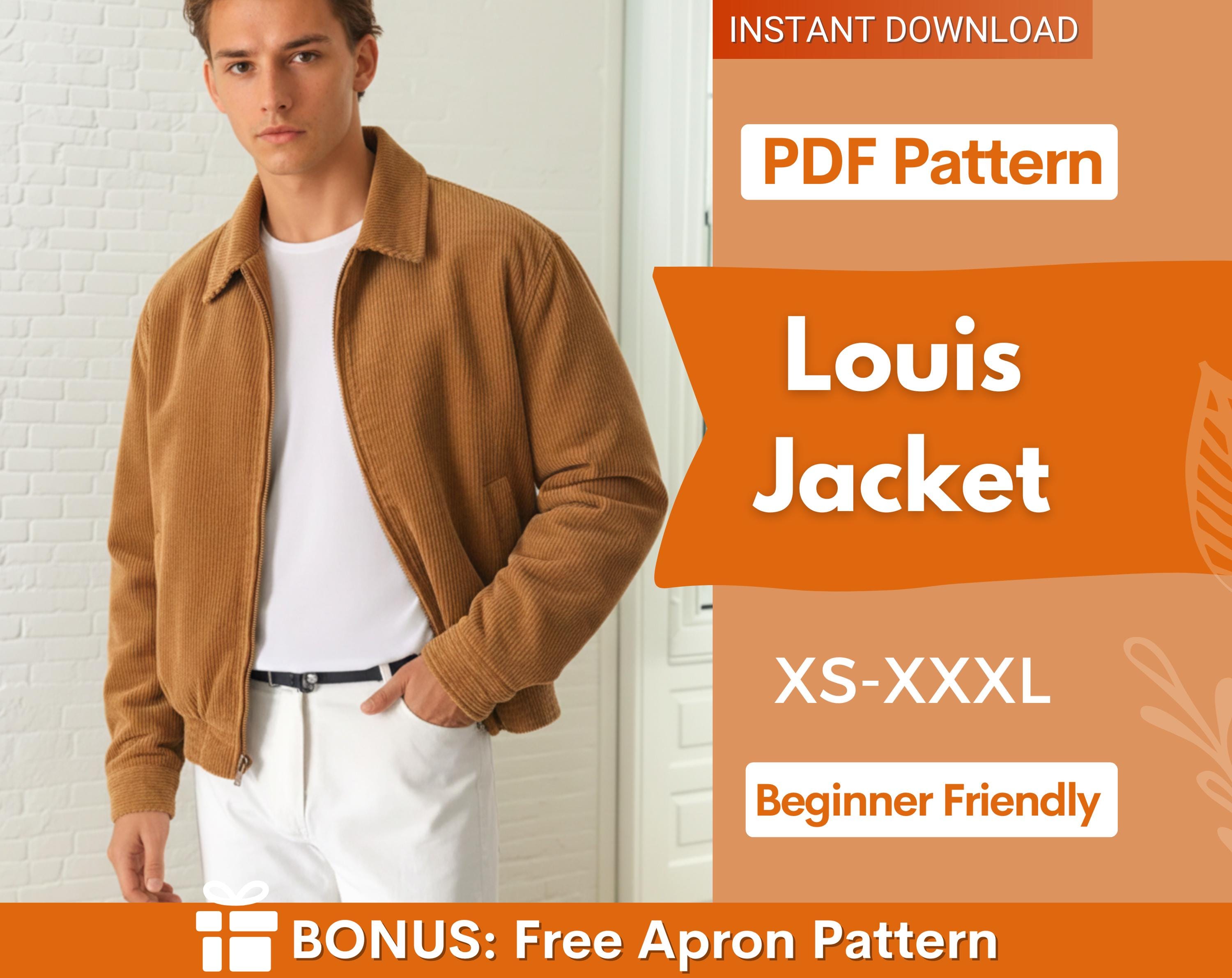 Men Jacket Sewing Pattern, Zip Up Jacket Pattern Men Sewing Pattern, Jacket Men, Men Pattern, Sewing Pattern Zip Up Jacket Men