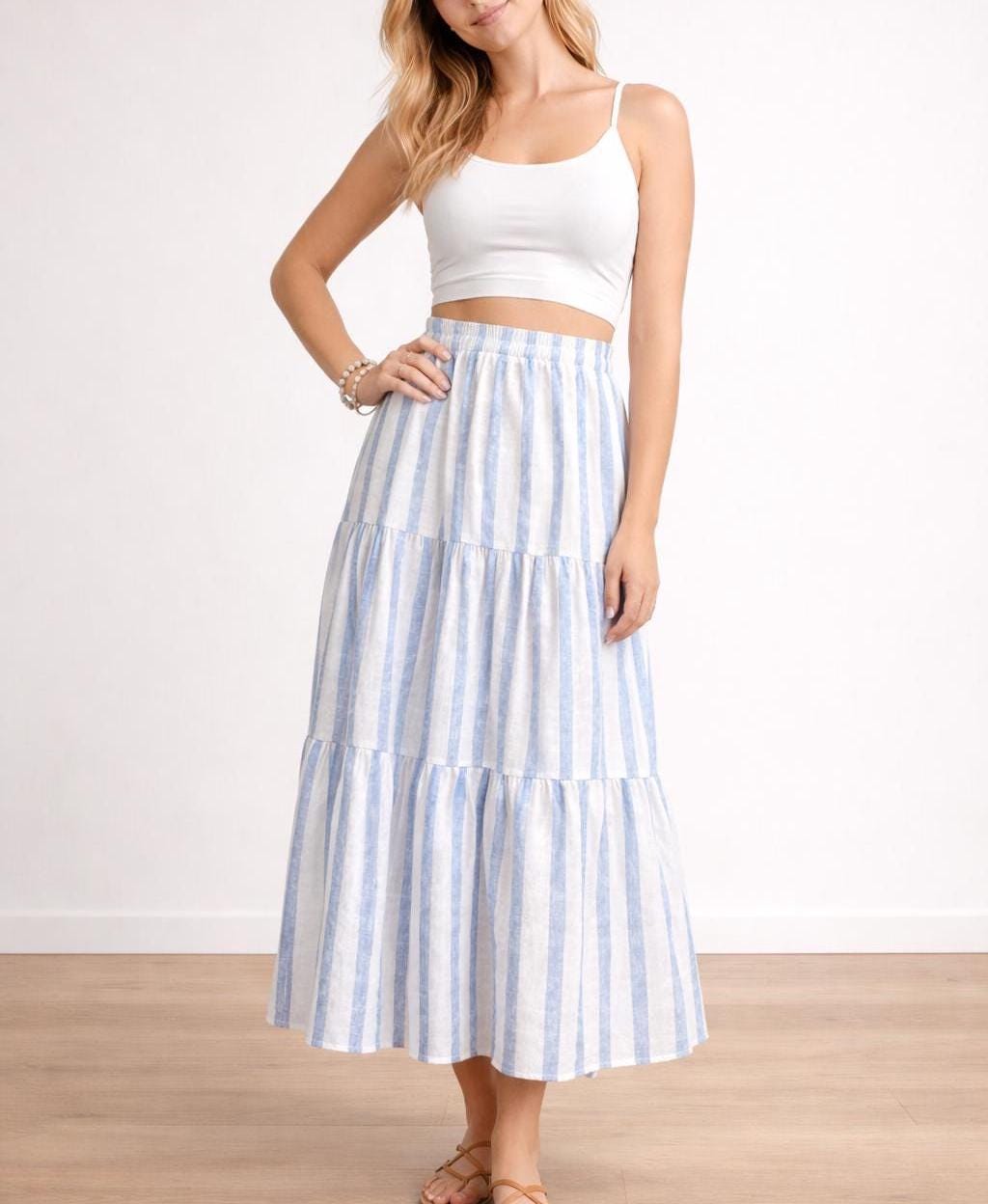 Ginny Tiered Maxi Skirt Sewing Pattern | Skirt Pattern | Women Skirt Pattern | Sewing Patterns | Women Sewing Pattern, Long Skirt Pattern