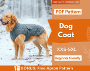 Dog Coat Sewing Pattern, Dog Vest Sewing Pattern, Sewing Pattern Pet, Pattern Dog,  Pet Pattern, Dog Jacket Pattern