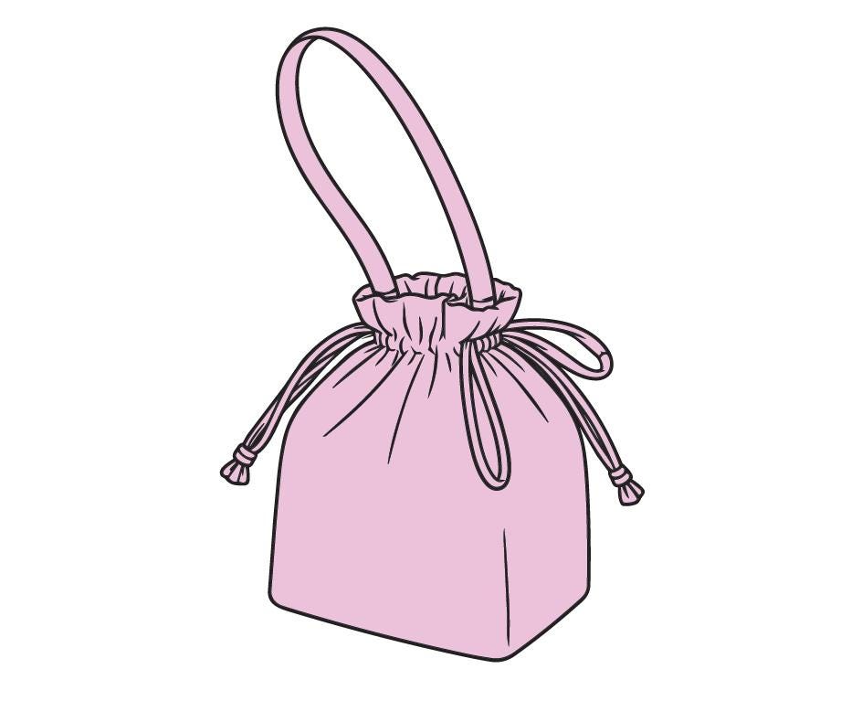 Drawstring Bag Sewing Pattern | Bucket Bag Pattern | Makeup Bag Pattern | Beginner Bag Pattern | Pouch Bag Pattern | Make Up Bag Pattern