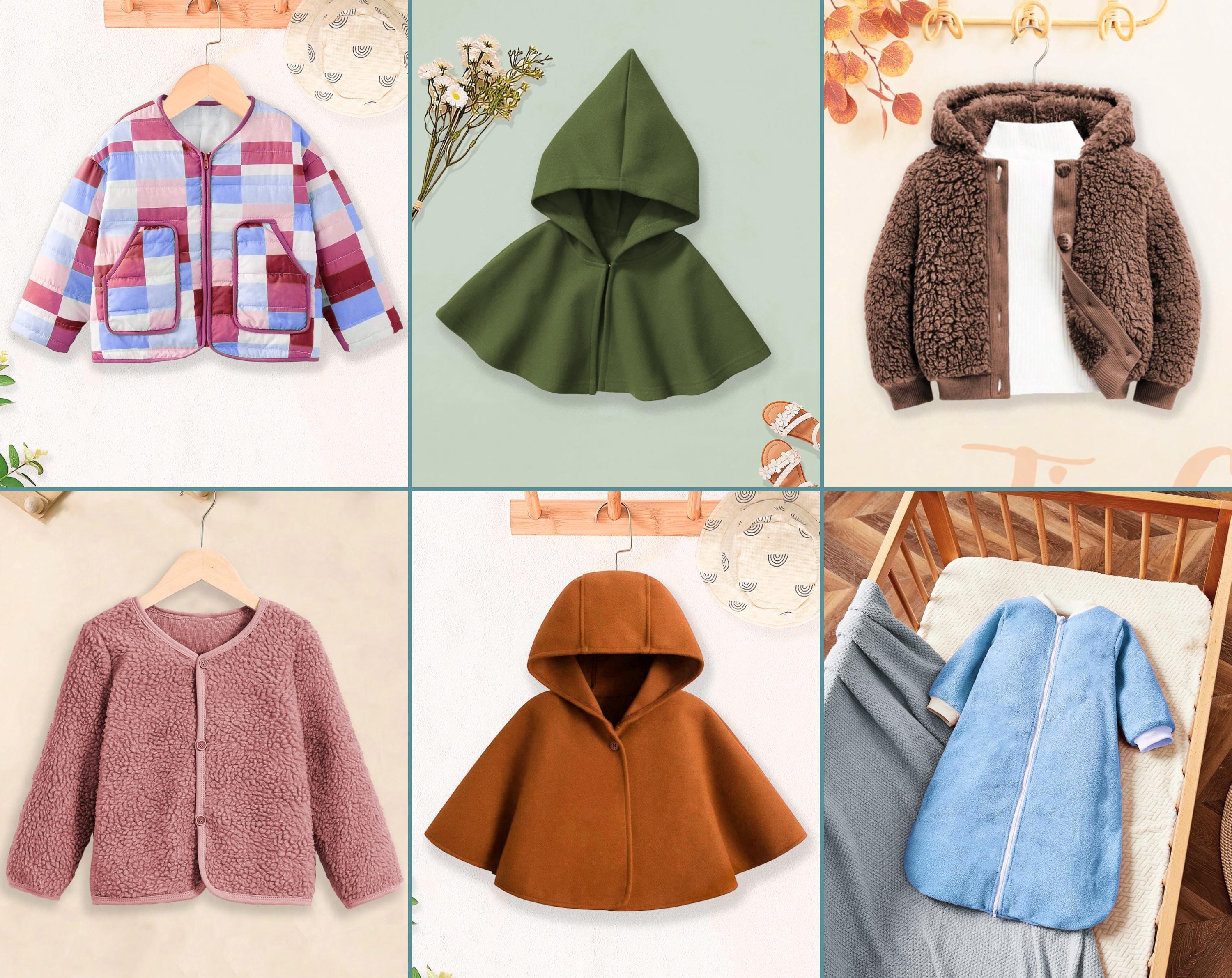 Sewing Patterns Bundle, Sewing Patterns, Kids Patterns, Winter Patterns, Children Pattern, Easy Pattern, Beginner Pattern, Coat Pattern