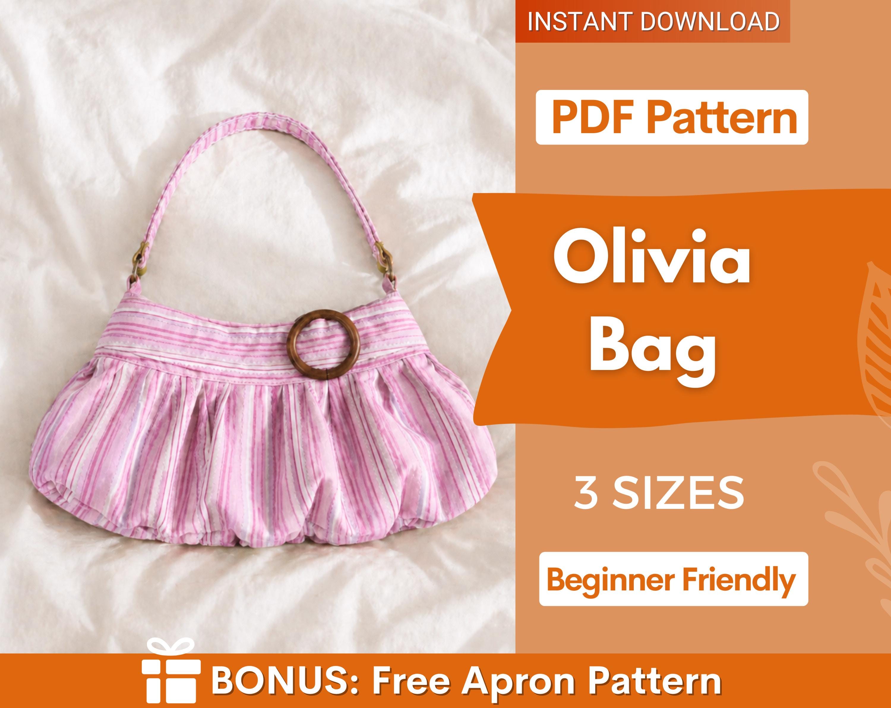 Pleated Bag Pattern | Hobo Bag Sewing Pattern | Purse Sewing Pattern | Shoulder Bag | Women Bag Pattern | Beginner Bag Pattern