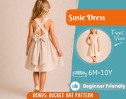 Dress Sewing Pattern for Kids, Dress Pattern, Kids Pattern, Summer Dress Pattern, Beginner Pattern, Sewing Pattern Toddlers, Baby Pattern
