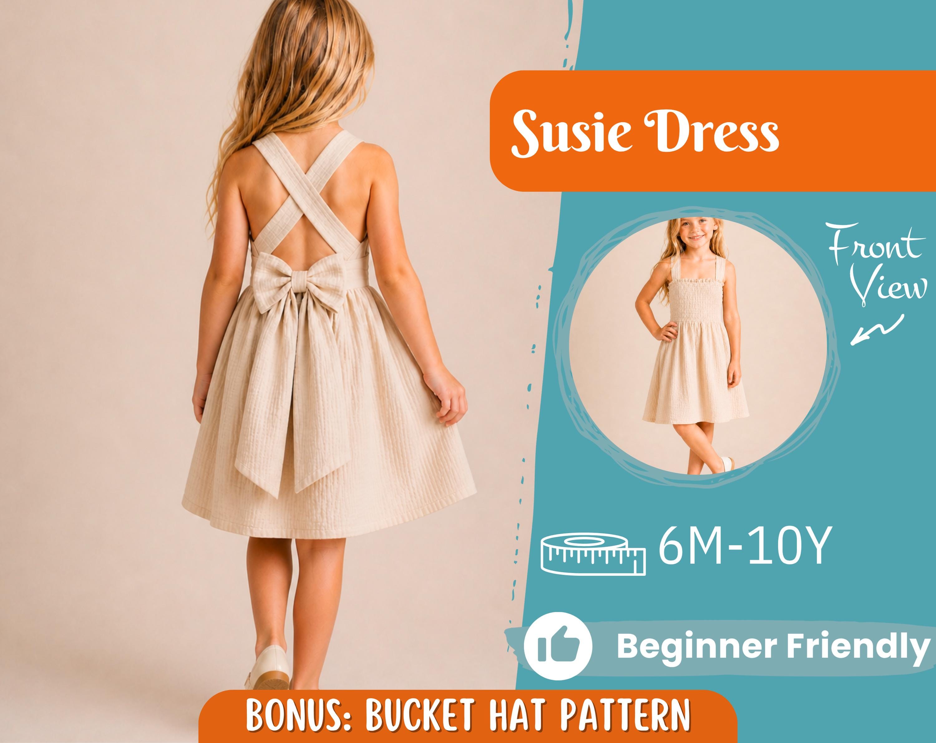 Dress Sewing Pattern for Kids, Dress Pattern, Kids Pattern, Summer Dress Pattern, Beginner Pattern, Sewing Pattern Toddlers, Baby Pattern