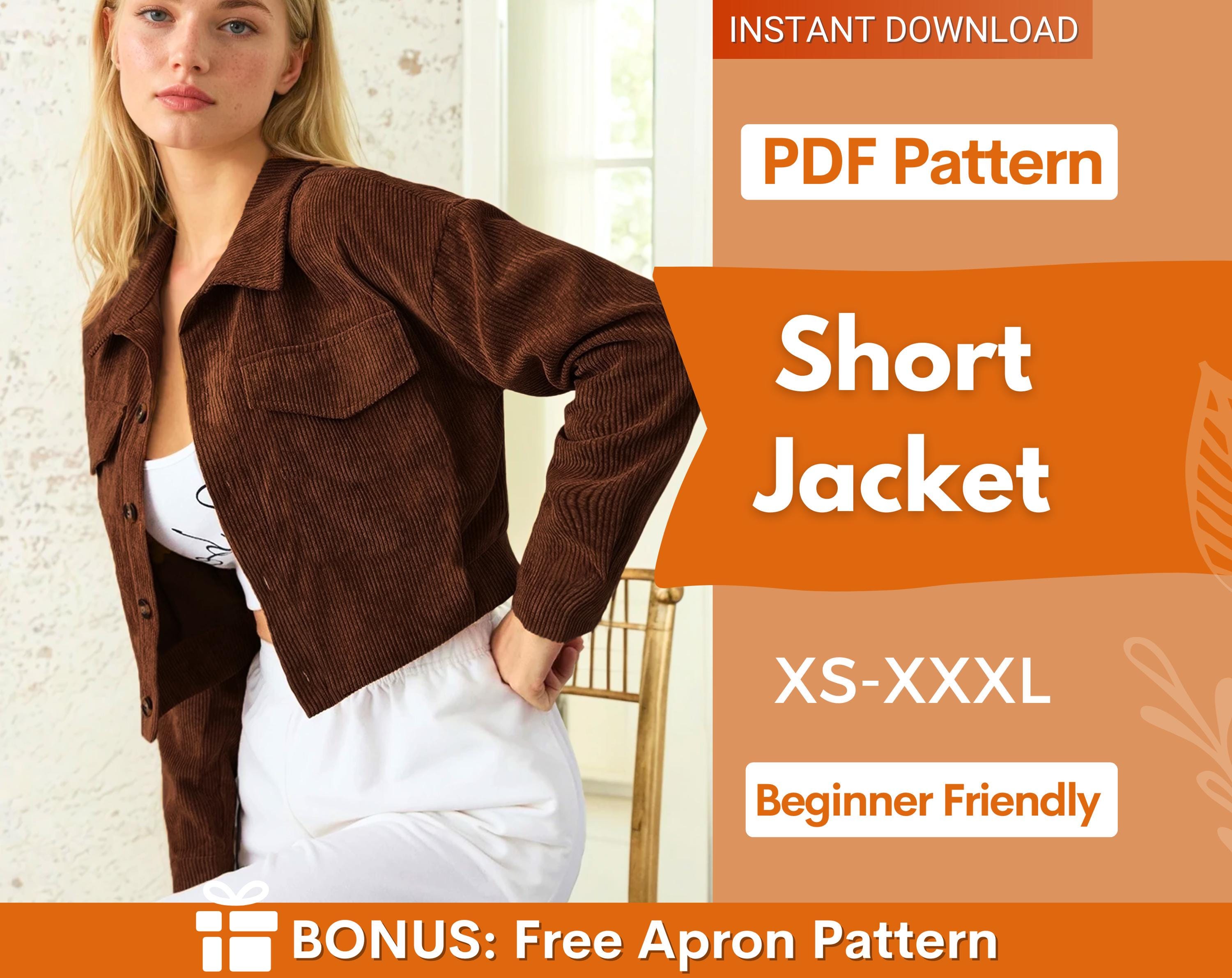 Jacket Sewing Pattern for Women, XS-XXXL, Women Jacket, Shirt Jacket, Shacket Pattern, Women Jacket Pattern, Women Sewing Pattern