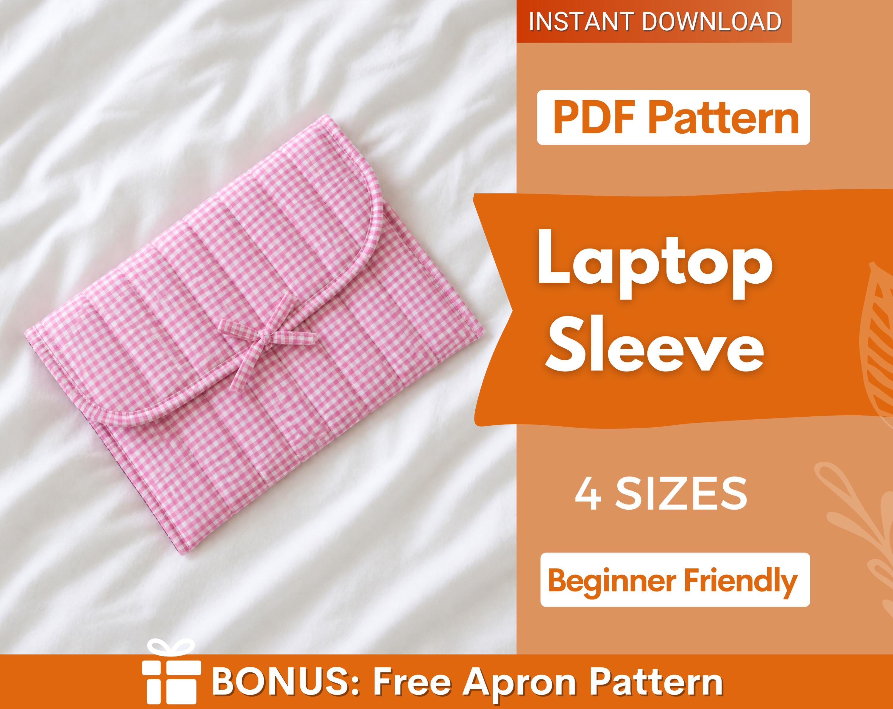 Laptop Sleeve Sewing Pattern | Beginner Bag Pattern | Quilted Laptop Sleeve, Laptop Sleeve Pattern, Laptop Case Pattern, Laptop Bag Pattern