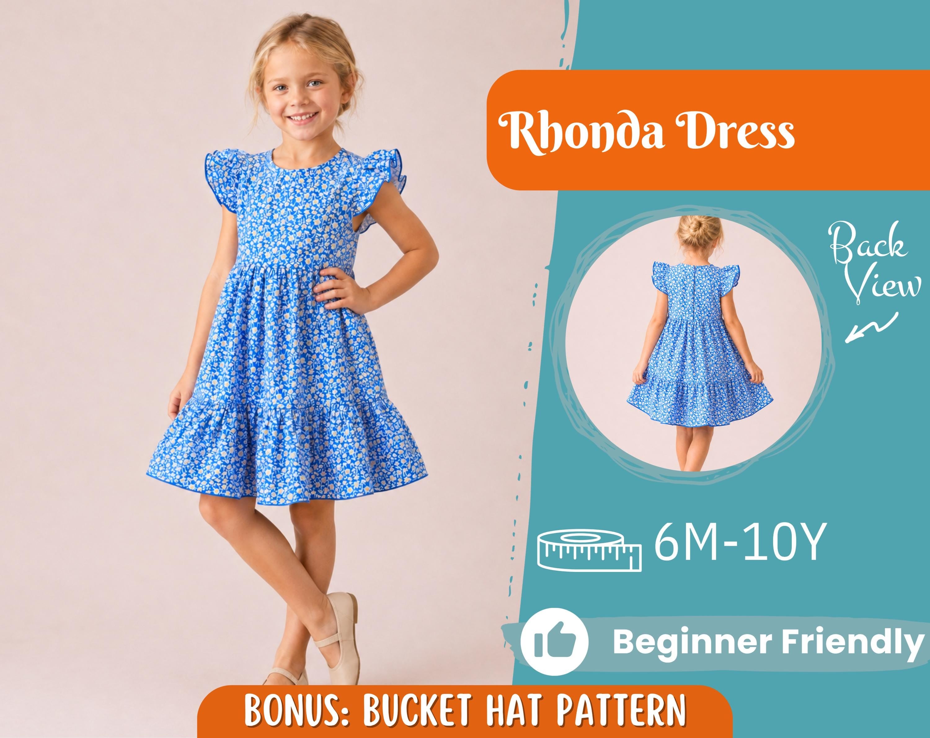 Dress Sewing Pattern for Kids, Dress Pattern, Kids Pattern, Summer Dress Pattern, Beginner Pattern, Sewing Pattern Toddlers, Baby Pattern