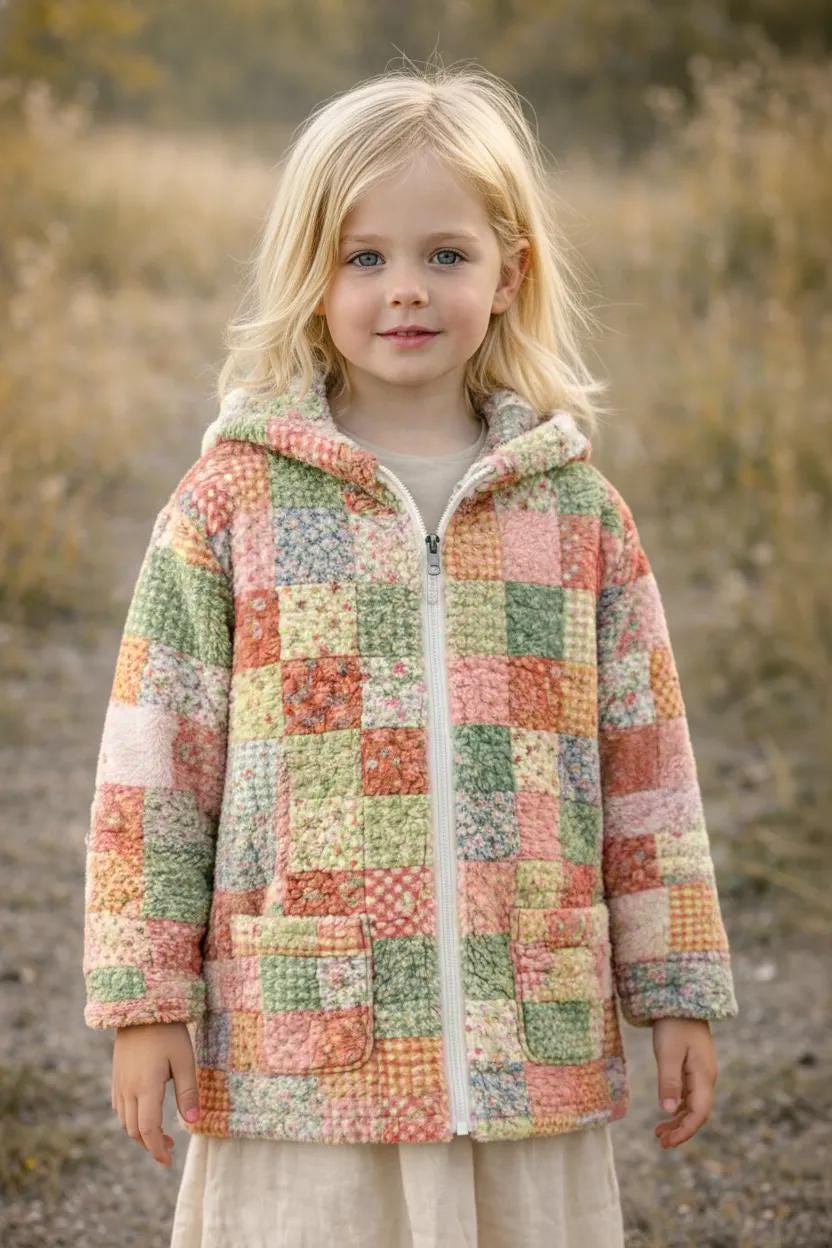 Coat Sewing Pattern for Kids, Girl Coat Pattern, Kids Pattern, PDF Pattern, Beginner Pattern, Sewing Pattern Toddlers, Quilted Coat Pattern