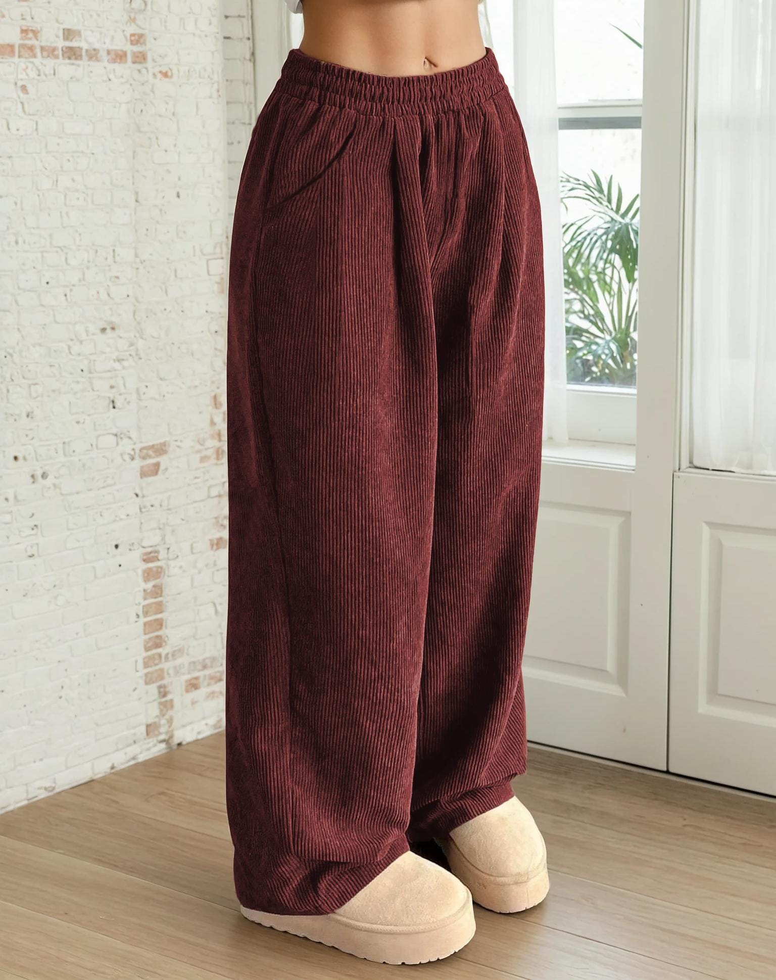 Wide Leg Pants Pattern | Women Pants Pattern | Sewing Patterns | Trousers Pattern | Women Sewing Patterns | Elastic Wide Leg Pants Pattern
