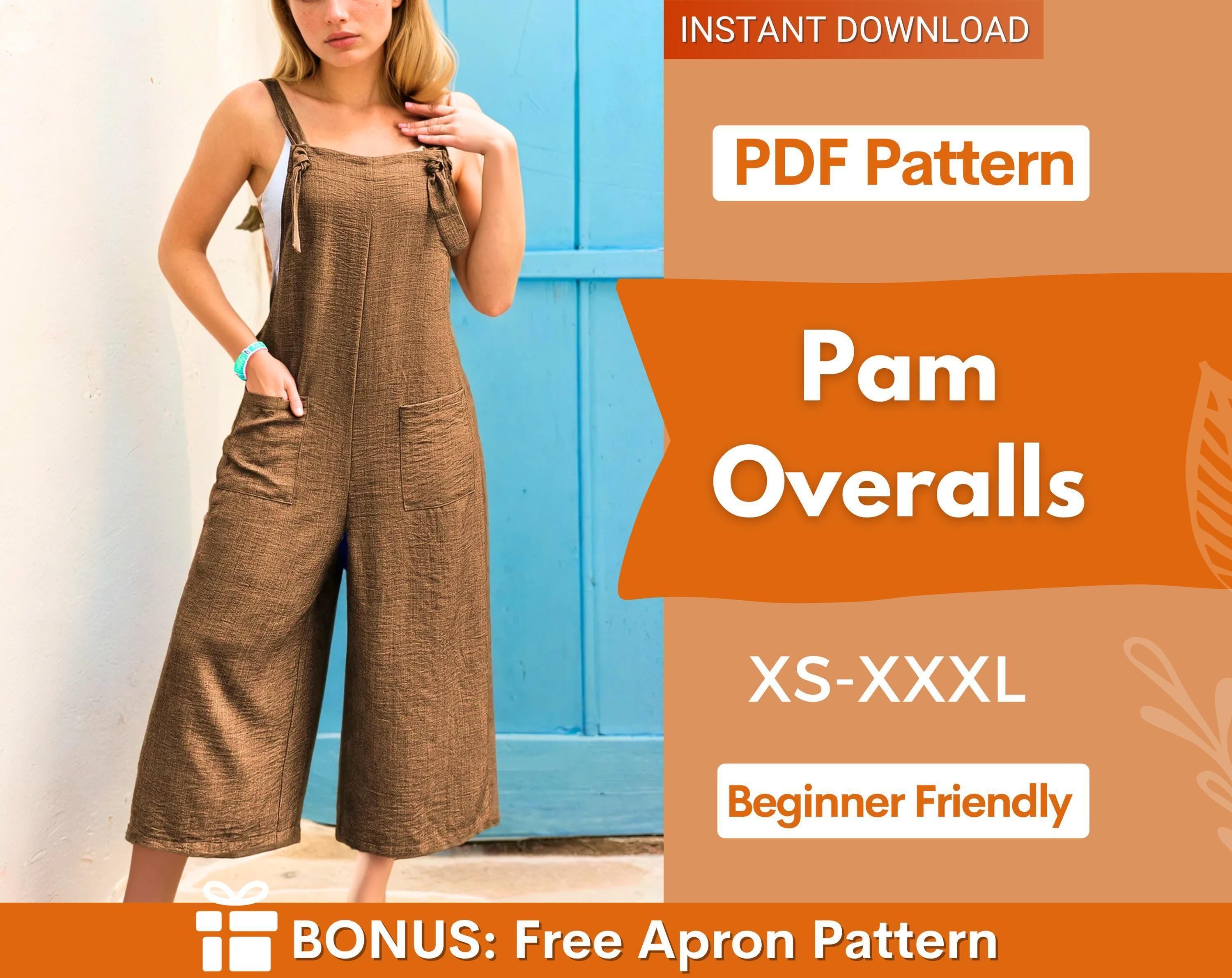 Overalls Sewing Pattern, Jumpsuit Pattern, Meadow Overalls, Women Sewing Pattern, Beginner Women Pattern Overalls Jumpsuit, Jumper Pattern