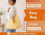 Shoulder Bag Sewing Pattern | Hobo Bag Pattern | Crossbody Bag Sewing Pattern | Tote Bag Pattern| Women Bag Pattern | Beginner Bag Pattern