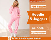 Hoodie & Joggers Pattern for Women, Loungewear Set Pattern, Joggers Pattern, Hoodie Pattern, Sweatpants Pattern, Sewing Patterns Women